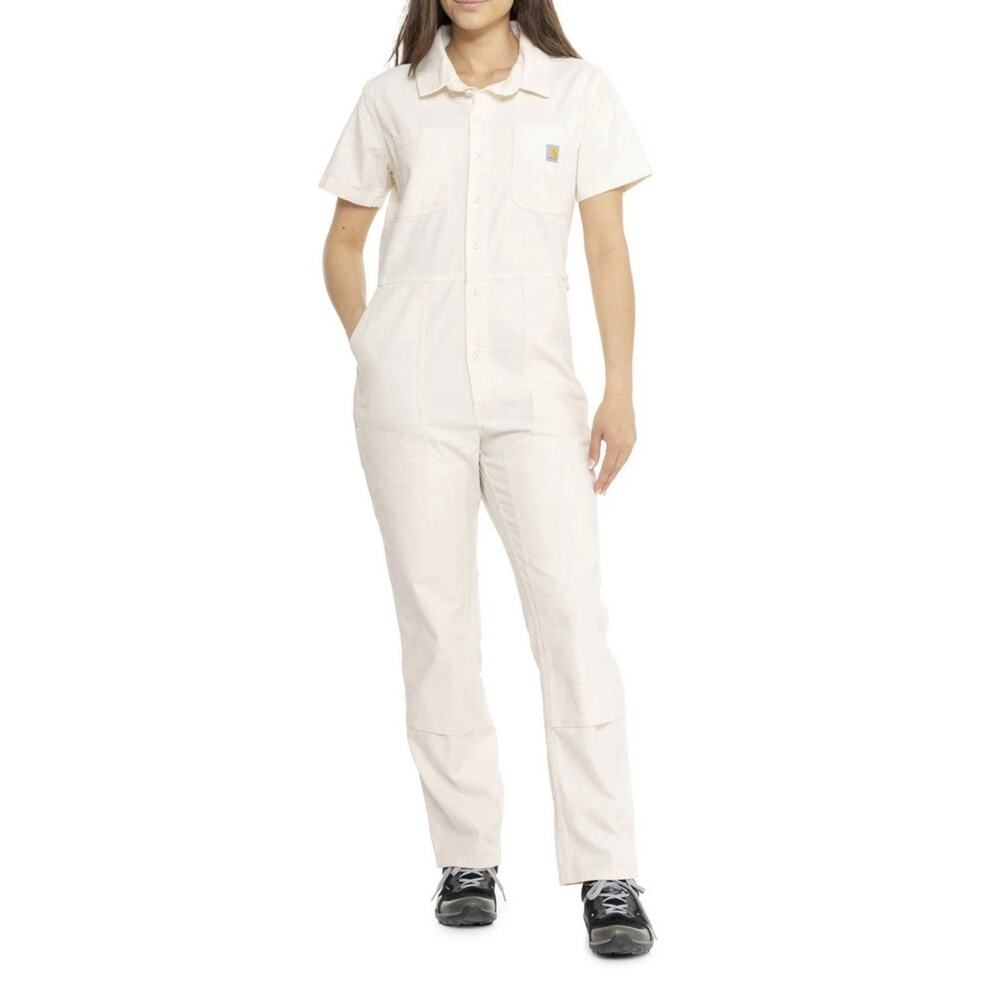 Carhartt Women's Off-White Short Sleeve Utility Jumpsuit